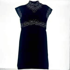Vintage Stenay Beaded Mesh Dress – Size 8 – Whimsy Goth Romantic Academia Party
